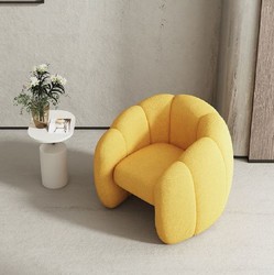 Casa Padrino poltrona di design di lusso arancio 75 x 70 x A. 75 cm - Poltrona da salotto - Mobili per soggiorno - Mobili per hotel - Qualità di lusso - Fatto in Italia