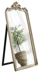 Casa Padrino luxury baroque standing mirror antique silver - Magnificent baroque style mirror - Luxury bedroom furniture in baroque style - Baroque furniture - Luxury Quality - Made in Italy