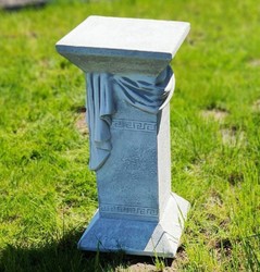 Quadratische Barock Garten Terrassen Deko Stein Säule Grau Square Baroque Garden Terrace Deco Stone Pillar Gray