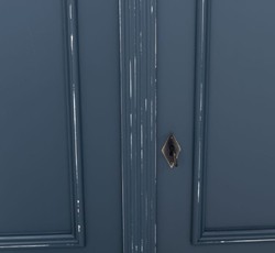 Casa Padrino garde-robe de style campagnard shabby chic bleu antique 110 x 58 x H. 180 cm - Armoire de chambre en bois massif avec 2 portes - Meuble de chambre de style campagnard shabby chic