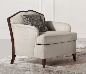 Casa Padrino Luxury Art Deco Armchair Gray / Dark Brown - Handmade Living Room Armchair - Living Room Furniture - Art Deco Furniture - Luxury Furniture - Luxury Quality - Made in Italy