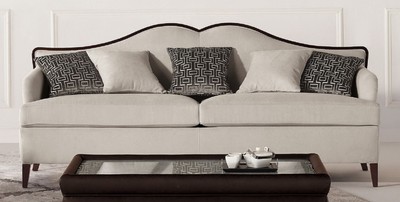 Casa Padrino luxury Art Deco sofa gray / dark brown - Handmade living room sofa - Living Room Furniture - Art Deco Furniture - Luxury Furniture - Luxury Quality - Made in Italy