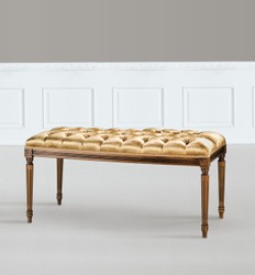 Casa Padrino banc baroque de luxe or / marron - Banc de style baroque fait main - Meuble baroque italien - Meuble de luxe de style baroque - Qualité de luxe - Fabriqué en Italie