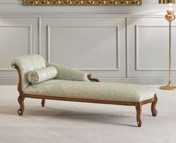 Casa Padrino chaise longue baroque de luxe or / vert / marron - Magnifique récamier en bois massif - Meuble de salon de luxe de style baroque - Qualité de luxe - Fabriqué en Italie