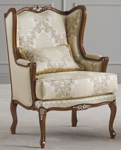 Prunkvoller Luxus Barock Wohnzimmer Sessel mit Muster Magnificent Luxury Baroque Living Room Armchair with Pattern