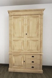 Landhausstil Massivholz Schlafzimmerschrank Kleiderschrank Naturfarben Country Style Solid Wood Bedroom Cabinet Wardrobe Natural