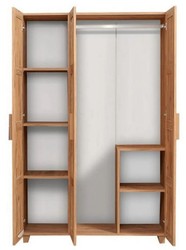 Casa Padrino armadio per camera da letto di lusso naturale / marrone 120 x 48 x A. 189 cm - Armadio in legno massello con 3 ante - Mobili camera da letto - Mobili hotel - Mobili di lusso