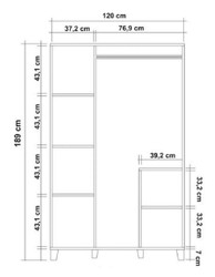 Casa Padrino armadio per camera da letto di lusso naturale / marrone 120 x 48 x A. 189 cm - Armadio in legno massello con 3 ante - Mobili camera da letto - Mobili hotel - Mobili di lusso