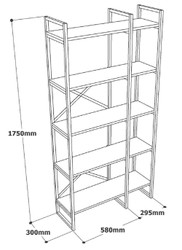 Casa Padrino luxury shelf cabinet with marble shelves gold / white 87.5 x 30 x H. 175 cm - Bookcase - Living room cabinet - Living room furniture - Office furniture - Luxury furniture