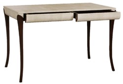 Luxus Art Deco Massivholz Schreibtisch Creme Dunkelbraun Luxury Art Deco Solid Wood Desk Cream Dark Brown