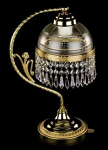 Luxus Barock Kristall Tischleuchte Gold Luxury Baroque Crystal Table Lamp Gold