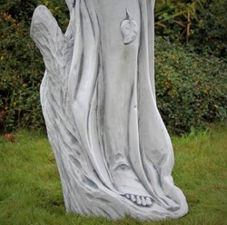 Jugendstil Garten Terrassen Deko Skulptur Dame Grau Art Nouveau Garden Terrace Decoration Sculpture Lady Gray