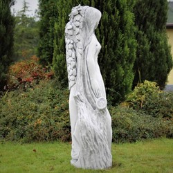 Jugendstil Garten Terrassen Deko Skulptur Dame Grau Art Nouveau Garden Terrace Decoration Sculpture Lady Gray