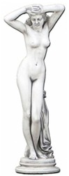 Jugendstil Garten Terrassen Deko Skulptur Frau Weiß Grau Art Nouveau Garden Terrace Decoration Sculpture Woman White Gray