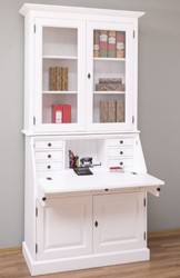 Landhausstil Schrank Büroschrank Bücherschrank Regalschrank Weiß Country Style Cabinet Office Cabinet Bookcase Shelf Cabinet White