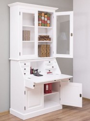 Landhausstil Schrank Büroschrank Bücherschrank Regalschrank Weiß Country Style Cabinet Office Cabinet Bookcase Shelf Cabinet White
