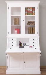 Landhausstil Schrank Büroschrank Bücherschrank Regalschrank Weiß Country Style Cabinet Office Cabinet Bookcase Shelf Cabinet White