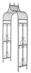 Casa Padrino arco de rosas Art Nouveau 117 x 40 x A. 242 cm - Arco de flores de metal - Arco de plantas nostálgicas - Accesorios de Decoración de Jardín Barroco y Art Nouveau