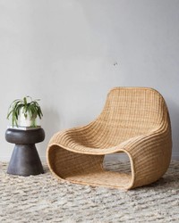 Casa Padrino Luxury Garden Armchair Natural 104 x 89 x H. 85 cm - Rattan Armchair - Rattan Furniture - Garden & Terrace Furniture - Luxury Quality - Made in Italy