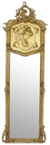 Casa Padrino baroque mirror antique gold 55 x H. 175 cm - Handmade antique style wall mirror - Full-length mirror - Wardrobe mirror - Living room mirror - Baroque Furniture - Noble & Magnificent