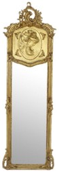Casa Padrino specchio barocco oro antico 55 x A. 175 cm - Specchio da parete fatto a mano in stile antico - Specchio guardaroba - Specchio soggiorno - Mobili Barocchi - Nobile e Magnifico