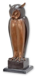 Luxus Bronze Deko Skulptur Figur Eule Luxury Bronze Decorative Sculpture Figure Owl