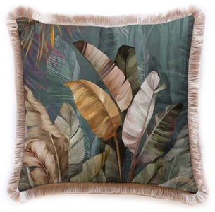 Luxus Designer Deko Kissen Sträucher Mehrfarbig Braun Luxury Designer Decorative Pillow Shrubs Multicolored Brown