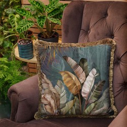 Luxus Designer Deko Kissen Sträucher Mehrfarbig Braun Luxury Designer Decorative Pillow Shrubs Multicolored Brown