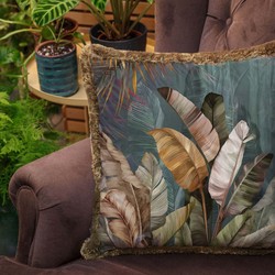 Luxus Designer Deko Kissen Sträucher Mehrfarbig Braun Luxury Designer Decorative Pillow Shrubs Multicolored Brown