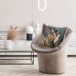 Luxus Designer Deko Kissen Sträucher Mehrfarbig Braun Luxury Designer Decorative Pillow Shrubs Multicolored Brown