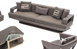 Luxus Wohnzimmer Hotel Sofa Grau Silber Luxury Living Room Hotel Sofa Gray Silver