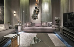 Luxus Wohnzimmer Hotel Sofa Grau Silber Luxury Living Room Hotel Sofa Gray Silver