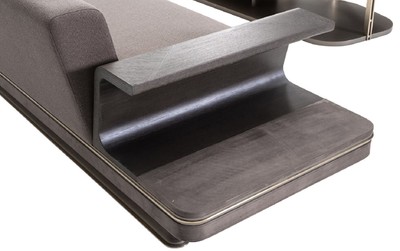 Casa Padrino Luxus Sofa Grau / Silber 290 x 94 x H. 76 cm - Wohnzimmer Sofa - Hotel Sofa - Wohnzimmer Möbel - Wohnzimmer Einrichtung - Hotel Möbel - Luxus Möbel - Luxus Einrichtung