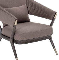Casa Padrino poltrona di lusso grigio / argento 76 x 82 x A. 81 cm - Poltrona soggiorno - Poltrona hotel - Mobile soggiorno - Mobile hotel - Mobile di lusso - Arredamento di lusso