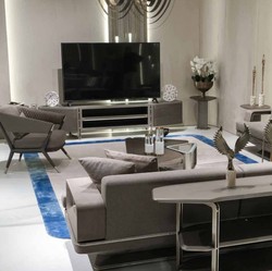 Casa Padrino poltrona di lusso grigio / argento 76 x 82 x A. 81 cm - Poltrona soggiorno - Poltrona hotel - Mobile soggiorno - Mobile hotel - Mobile di lusso - Arredamento di lusso