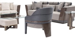 Luxus Wohnzimmer Hotel Sofa Grau Blau Gold Luxury Living Room Hotel Sofa Gray Blue Gold