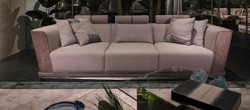 Luxus Wohnzimmer Hotel Sofa Grau Blau Gold Luxury Living Room Hotel Sofa Gray Blue Gold