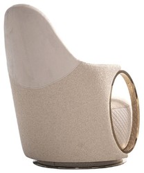 Casa Padrino luxury armchair cream / gray / gold 72 x 90 x H. 105 cm - Living room armchair - Hotel armchair - Living room furniture - Hotel furniture - Luxury furniture