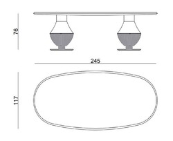 Casa Padrino conjunto de comedor de lujo gris / gris oscuro / cobre - 1 Mesa de comedor de lujo y 8 Sillas de comedor de lujo - Muebles de comedor - Muebles de lujo - Interiores de lujo
