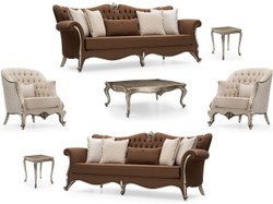 Casa Padrino ensemble de salon baroque de luxe marron / crème / argent antique - 2 Canapés & 2 Fauteuils & 1 Table Basse & 2 Tables d'Appoint - Mobilier de salon baroque - Noble & Magnifique
Casa Padrino ensemble de salon baroque de luxe marron / crème / argent antique - 2 Canapés & 2 Fauteuils & 1 Table Basse & 2 Tables d'Appoint - Mobilier de salon baroque - Noble & Magnifique