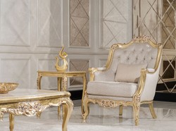 Luxus Barock Massivholz Beistelltisch Gold Creme Weiß Luxury Baroque Solid Wood Side Table Gold CReam White