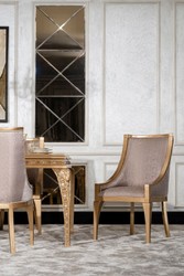Casa Padrino set da sala da pranzo barocco di lusso grigio / oro - 1 Tavolo da Pranzo Barocco e 6 Sedie da Pranzo Barocco - Mobili per sala da pranzo di lusso in stile barocco