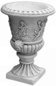 Casa Padrino maceta decorativo de jardín barroco gris Ø 55 x A. 78 cm - Magnífico macetero de estilo barroco - Decoración barroco de jardín - Decoración barroco de terraza - Accesorios barroco Casa Padrino maceta decorativo de jardín barroco gris Ø 55 x A. 78 cm - Magnífico macetero de estilo barroco - Decoración barroco de jardín - Decoración barroco de terraza - Accesorios barroco