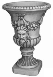 Casa Padrino baroque garden decorative flower pot gray Ø 51 x H. 76 cm - Magnificent baroque style plant pot - Baroque garden decoration - Baroque terrace decoration - Baroque garden accessories