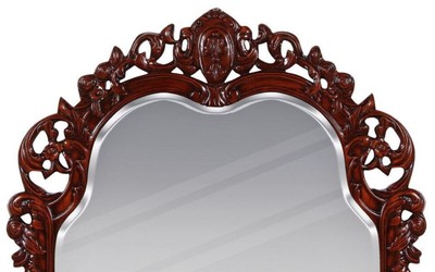Casa Padrino Luxus Barock Spiegel Braun - Prunkvoller Wandspiegel im Barockstil - Antik Stil Garderoben Spiegel - Wohnzimmer Spiegel - Barock Deko Accessoires - Edel & Prunkvoll