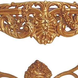 Casa Padrino Barock Beistelltisch Gold / Grau - Rechteckiger Antik Stil Tisch mit Marmorplatte - Wohnzimmer Möbel im Barockstil - Antik Stil Möbel - Barock Möbel