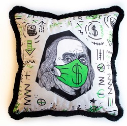 Luxus Designer Deko Kissen mit Fransen Luxury Designer Decorative Pillow with Fringes