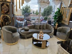Casa Padrino luxury armchair gray / gold 75 x 70 x H. 80 cm - Living room armchair - Hotel armchair - Living room furniture - Hotel furniture - Luxury furniture - Luxury furnishings
