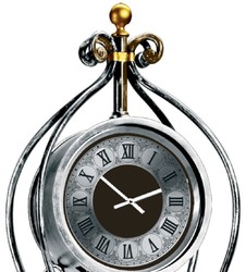Casa Padrino orologio del nonno barocco di lusso argento / oro - Magnifico orologio a pendolo in ferro battuto in stile barocco - Interno barocco - Orologi a pendolo barocchi - Fatto in Italia