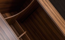 Casa Padrino armadio ad angolo di lusso marrone / nero 345 x 195 x A. 220 cm - Armadio camera da letto in legno massello con 8 ante in vetro e illuminazione a led - Mobili camera da letto di lusso